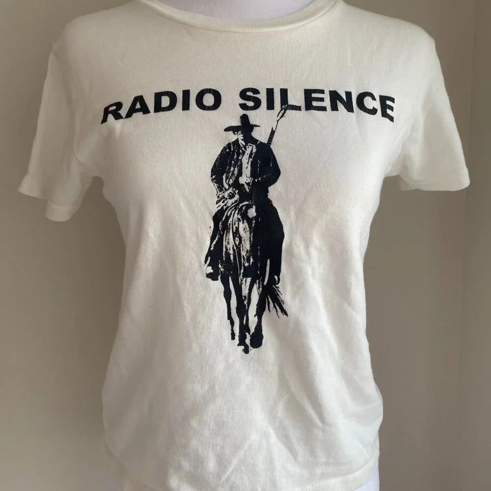 Brandy Melville Radio Silence baby tee - Picture 4 of 4